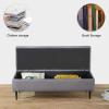 Storage Ottoman Bench with Padded Seat Storage Chest with Metal Legs End of Bed Bench with Hidden Storage Upholstered Entryway Bench Footrest for Bedroom view 4