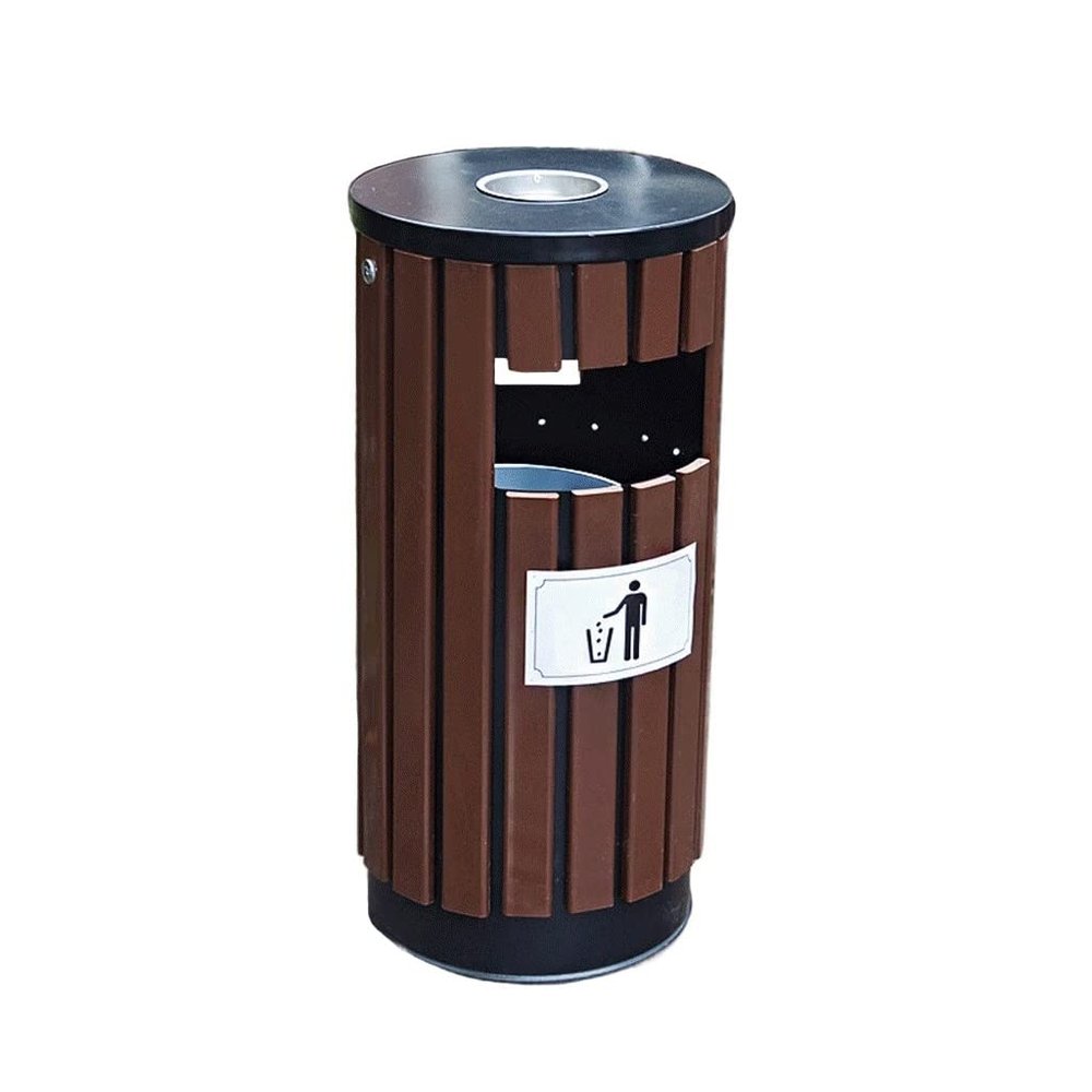 JOYNOW Outdoor Garbage Can Round Bucket Outdoor Trash Can with Inner Bucket Trash Can Ashtray Trash Can Suitable for Indoor and Outdoor Patio Trash Can for Outside(B)
