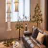 LITBLOOM Lighted Christmas Tree with Timer 4FT 36 Warm White LED Lights, Pine Tree with Lights for Home Xmas Holiday Decoration Indoor Outdoor view 2