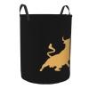 Spanish Bull Laundry Basket Round Portable Storage Box Organizer Laundry Basket Portable Laundry Organizer view 2