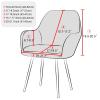 ZYANLING Stretch Dining Chair Covers Velvet Curved Back Chair Slipcovers with Armrest, Swivel Armchair Cover Removable Washable for Dining Room Wedding Party Hotel (Beige,6 PCS) view 3