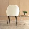 ZYANLING Stretch Dining Chair Covers Velvet Curved Back Chair Slipcovers with Armrest, Swivel Armchair Cover Removable Washable for Dining Room Wedding Party Hotel (Beige,6 PCS) view 4