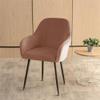 ZYANLING Scandinavian Chair Slipcovers, Velvet Dining Chair Slipcovers, Stretch Dining Room Chair Covers with Armrest and Back Support (Brown,1 pc) view 2