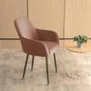 ZYANLING Scandinavian Chair Slipcovers, Velvet Dining Chair Slipcovers, Stretch Dining Room Chair Covers with Armrest and Back Support (Brown,1 pc) view 4