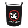 Join The Nerd Herd Laundry Basket Round Portable Storage Box Organizer Laundry Basket Portable Laundry Organizer view 1