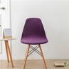 ZYANLING Velvet Scandinavian Dining Room Chair Covers, Armless Chair Slipcovers Shell Chairs Covers Removable Washable for Kitchen, Bedroom, Living Room (Purple,4 PCS) view 2