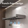 Gray,30cm,Spice Rack Seasoning Organizer Wall Mount, Hanging Spice Holder, Kitchen Spice Organizer Shelf with Movable Hooks and Paper Towel Rack for Storing Spices, Cans, Jars view 3