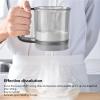 2Pcs Flour Sifter, Powder Sugar Shaker Flour Sieve Baking Sifter Hand Strainer Kitchen Sifter Uniform Sieve Holes Semi Automatic Flour Strainer Cup for Baking Pastry Tools view 3