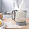 2Pcs Flour Sifter, Powder Sugar Shaker Flour Sieve Baking Sifter Hand Strainer Kitchen Sifter Uniform Sieve Holes Semi Automatic Flour Strainer Cup for Baking Pastry Tools view 4
