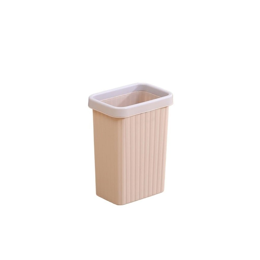 eexbz Kitchen Trash Can Trash Can Household Plastic Lidded Trash Can Office Wastebasket Living Room Kitchen Bathroom Lidless Trash Can Bathroom Trash Can(D,16L)