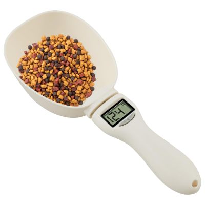 1 Pack Digital Measuring Spoon, 800g / 0.1g High Precision Electronic Measuring Spoon with LCD Display, Weighing Scoop Scale with Removable Handle Support Unit g/oz/ml/Cup for Pets Food, Flour (1)