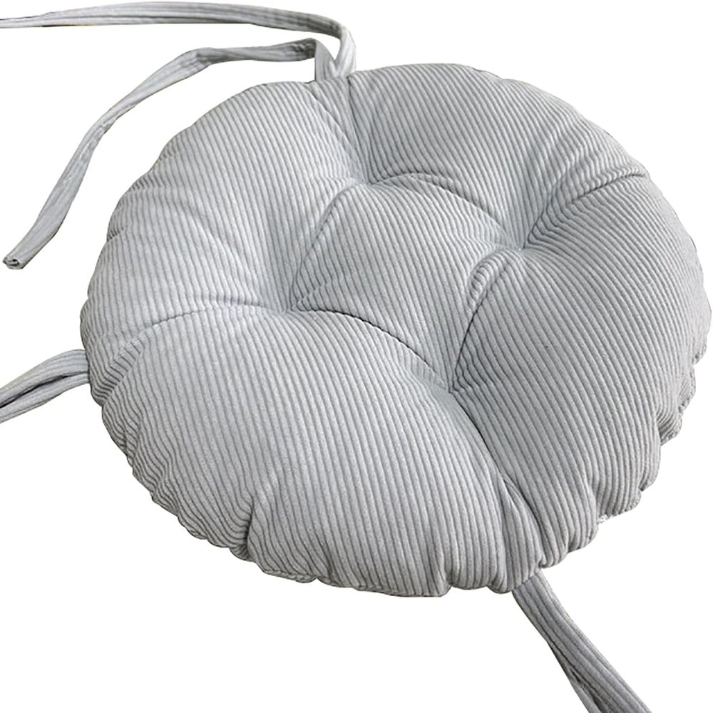 MCOSU Set of 4/2/1 Round Bar Stool Cushions/Pads with Ties 11/13/15/17/19in Round Chair Seat Cushions/Pads Indoor Outdoor for Dining Chairs Circle Stool Chair Patio Kitchen(A7,1PC 16 * 2IN)