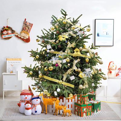 KYTGFH 5Ft Real Christmas Tree,Premium Spruce Hinged Includes Stand with Roots Eco-Friendly Xmas Tree,for Holiday Decoration,B,200cm(6.5ft)