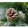 KYTGFH 4 Ft Snowflakes Xmas Tree Artificial Unlit,Green Full Hinged Christmas Tree with Pine Cones Metal Stand for Hotel Home Mall Decotati view 2