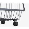 OKPJFHS Vegetable Rack, Kitchen Storage Trolley, Kitchen Trolleys with Wheels, Vegetable Storage, Stackers Storage Rack with Wheels for Bathroom Living Room Kitchen Vegetab(Black-4 Layers view 2