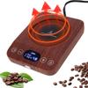 alnqeia Coffee Warmer for Desk,Electric Coffee Mug Warmer with Microgravity Sensing Switch,3 Temperature Settings Timer and Auto Shut-Off,Self Heating Coffee Mug for Coffee, Milk, Beverage,Wood Color view 1