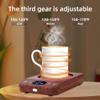 alnqeia Coffee Warmer for Desk,Electric Coffee Mug Warmer with Microgravity Sensing Switch,3 Temperature Settings Timer and Auto Shut-Off,Self Heating Coffee Mug for Coffee, Milk, Beverage,Wood Color view 2