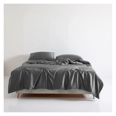 Luxury White Silk Bedding Set Queen King Quilt Cover Flat Sheet Or Fitted Sheet Pillowcase Bed Set,Bed