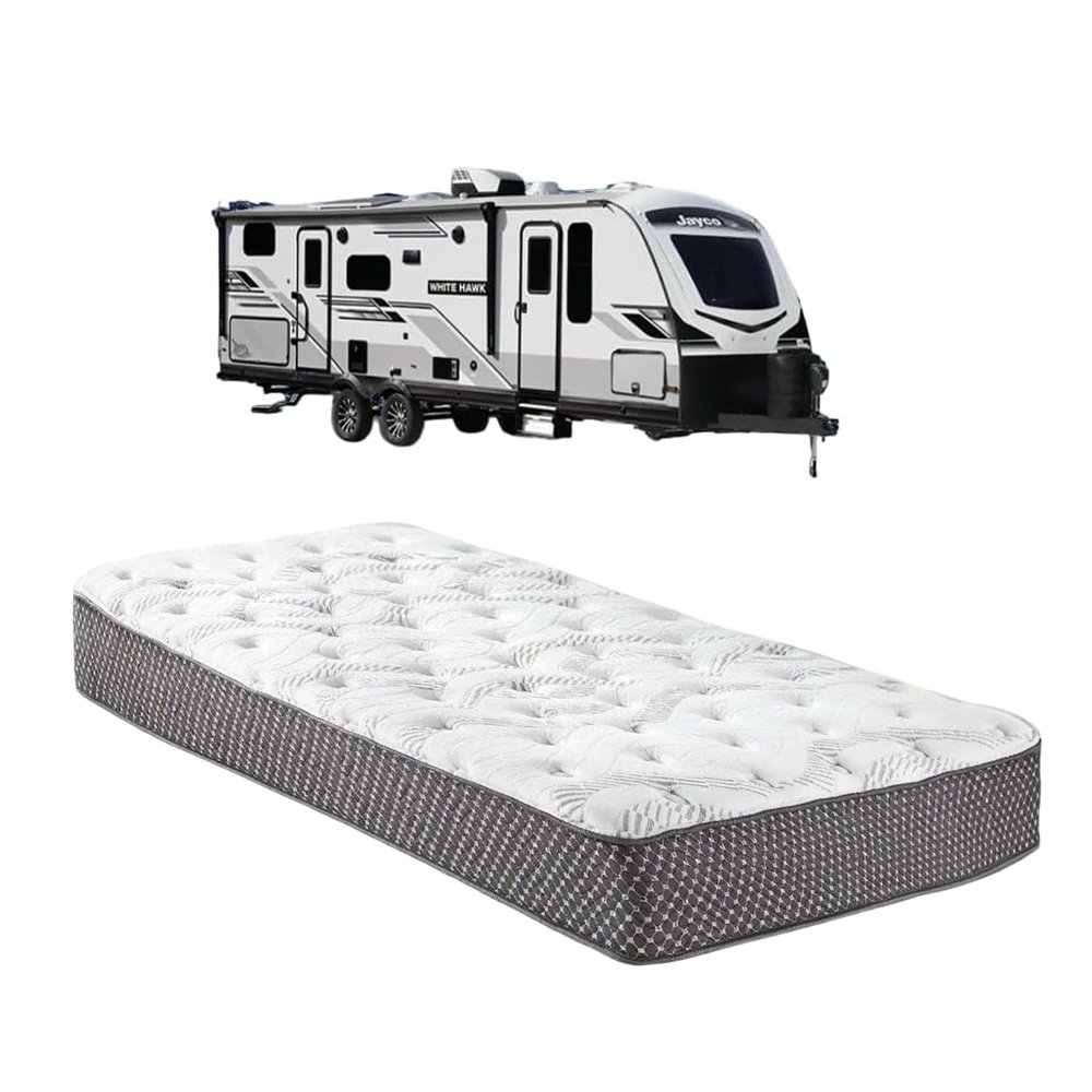 WanderRest Cool Hybrid 10 RV Mattress, King 36x84, Medium, Cooling Gel Memory Foam & Pocketed Coil Mattress for RV, Camper, or Travel Trailer, Made in USA