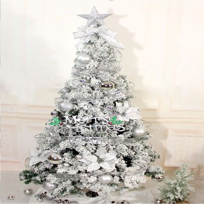 KYTGFH Christmas Tree Pink Scratch Layer 2.4Meters 2 3 Meters Christmas Cedar Home Shopping Mall Window Decorations Artificial Pine Decor Xmas-Silver 3M,Silver,1.8m