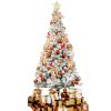 KYTGFH Christmas Tree Pink Scratch Layer 2.4Meters 2 3 Meters Christmas Cedar Home Shopping Mall Window Decorations Artificial Pine Decor Xmas-Silver 3M,Silver,1.8m view 3