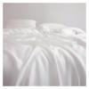 Luxury White Silk Bedding Set Queen King Quilt Cover Flat Sheet Or Fitted Sheet Pillowcase Bed Set,Bed view 3