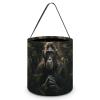 HMNBCD Halloween Trick Or Treat Bags Monkey in Jungle Printed Halloween Candy Basket Tote Reusable Goody Bags for Halloween Party Favor Supplies view 1