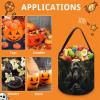 HMNBCD Halloween Trick Or Treat Bags Monkey in Jungle Printed Halloween Candy Basket Tote Reusable Goody Bags for Halloween Party Favor Supplies view 3