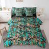 Feelyou Tree Branches 7 Pieces Bedding Set, for Kids Wild Hunting Leaf Bed Set Queen Size Botanical Tree Bed in a Bag with Comforter, Sheets, Pillowcases Bedroom Decor Nature Theme Teal Brown view 3