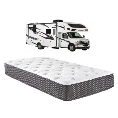 WanderRest 12 Cool Hybrid RV Mattress, Split Cali King 36x84, Plush-Medium Gel Memory Foam & Pocketed Coil Bed for RV, Camper or Travel Trailer, Cooling Comfort, Made in USA