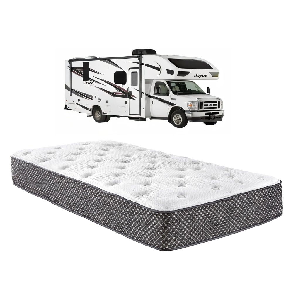 WanderRest 12 Cool Hybrid RV Mattress, Split Cali King 36x84, Plush-Medium Gel Memory Foam & Pocketed Coil Bed for RV, Camper or Travel Trailer, Cooling Comfort, Made in USA