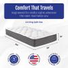 WanderRest 12 Cool Hybrid RV Mattress, Split Cali King 36x84, Plush-Medium Gel Memory Foam & Pocketed Coil Bed for RV, Camper or Travel Trailer, Cooling Comfort, Made in USA view 4