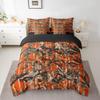 Feelyou Tree Branches 7 Pieces Bedding Set, for Kids Wild Hunting Leaf Bed Set King Size Botanical Tree Bed in a Bag with Comforter, Sheets, Pillowcases Bedroom Decor Nature Theme Orange Brown view 1