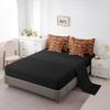 Feelyou Tree Branches 7 Pieces Bedding Set, for Kids Wild Hunting Leaf Bed Set King Size Botanical Tree Bed in a Bag with Comforter, Sheets, Pillowcases Bedroom Decor Nature Theme Orange Brown view 4