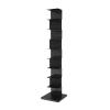 JCWGLY Bookcases Floor Standing Metal Bookshelf Modern Vertical Invisible Bookcase Corner Bookshelf for Living Room Bedroom Office Large Capacity Organizer Shelf(Black,9 Tier) view 1