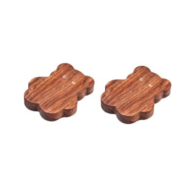 gklwVSlwv Drawer Pulls Wood Pull Handles Wood Pull Handles 2Pcs Animal Log Hook Wardrobe Cabinet Handle Children's Room Door Knob Black Walnut Tyrannosaurus Rex(Brazilian Rosewood,Big Bear)
