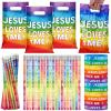 Ireer 90 Pcs/30 Sets Religious Valentine's Day Gifts Party Favors, Include Jesus Loves Me Valentine Plastic Goody Bag Christian Bookmark Bible Verse Pencil Rubber Wristband for Church Sunday School view 1
