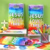 Ireer 90 Pcs/30 Sets Religious Valentine's Day Gifts Party Favors, Include Jesus Loves Me Valentine Plastic Goody Bag Christian Bookmark Bible Verse Pencil Rubber Wristband for Church Sunday School view 3