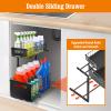 TEKCHIC Under Sink Organizers and Storage, 2-Tier Pull Out Cabinet Organizer, Slide Sink Steel Shelf Cabinet Storage Shelves, Height Adjustable Under Sink Storage for Kitchen Bathroom, 2 Pack view 2