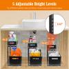 TEKCHIC Under Sink Organizers and Storage, 2-Tier Pull Out Cabinet Organizer, Slide Sink Steel Shelf Cabinet Storage Shelves, Height Adjustable Under Sink Storage for Kitchen Bathroom, 2 Pack view 3