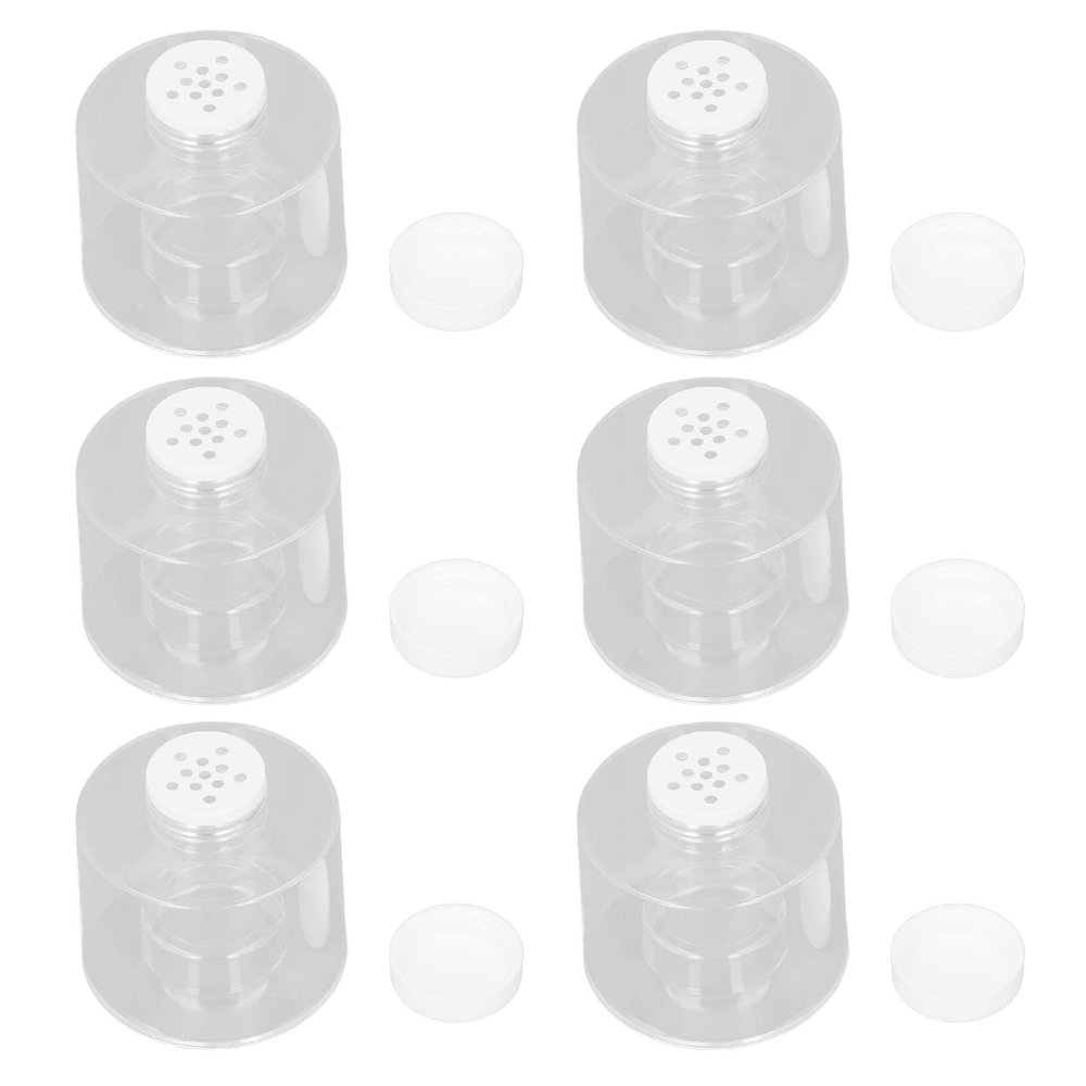 Jwthee 6 PCS Spice Jars, Seasoning Containers Clear Seasoning Box Spice Storage Containers Stackable Spices Pots Multi Container Seasonings Bottle for Kitchen