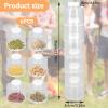 Jwthee 6 PCS Spice Jars, Seasoning Containers Clear Seasoning Box Spice Storage Containers Stackable Spices Pots Multi Container Seasonings Bottle for Kitchen view 2