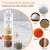 Jwthee 6 PCS Spice Jars, Seasoning Containers Clear Seasoning Box Spice Storage Containers Stackable Spices Pots Multi Container Seasonings Bottle for Kitchen view 4