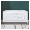 DBZRRKHDC Shoe Storage Bench Entryway Furniture Bench with Hidden Shoe Rack Solid Wood Shoe Cabinet Shoe Cabinet Storage Table Bedroom Shoe Stool Shoe Cabinet Seat(White,100x24x42cm) view 4