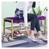 DBZRRKHDC Shoe Storage Bench Entryway Furniture Entrance Shoe Stool with Gold Shoe Rack, Shoe Cabinet, Velvet Bench, Bedroom End Bench, Multipurpose Shoe Stool(100x35x45cm) view 2