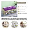 DBZRRKHDC Shoe Storage Bench Entryway Furniture Entrance Shoe Stool with Gold Shoe Rack, Shoe Cabinet, Velvet Bench, Bedroom End Bench, Multipurpose Shoe Stool(100x35x45cm) view 3