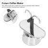 Ejoyous Stovetop Espresso Maker, 100ml Stainless Steel Stovetop Espresso Coffee Pot Dual Pipe Italian Cuban Coffee Maker for Home Kitchen view 4