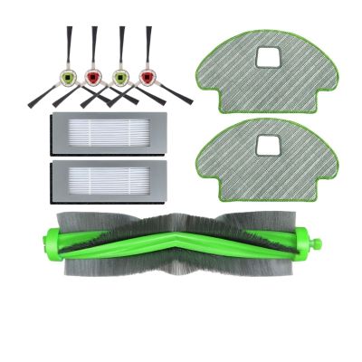 WJREGG Compatible with IRobot Roomba Combo 111/113 R113840 Main Side Brush Hepa Filter Mop Cloths Replacement Part Robot Vacuums Accessory(Set A)