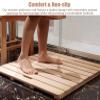 Vibeo Wood Bath Mat Quick Dry Bathroom Wooden Sit Mat for Spa & Sauna, Non Slip Shower Board for Camping, Comfortable Footing Wood Drain Grate, Easy to Clean(40x20in(101.6x50.8cm)) view 2