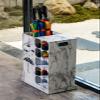 POLGDW Umbrella Stands,Umbrella Stand Hotel Large-Capacity with Water Storage Tray,Can Store 22 Umbrellas/White view 2